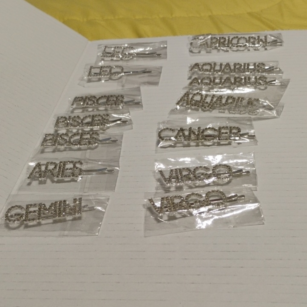 HAIR ACCESSORIES BLING HAIR PINS Birthday Astrology Signs